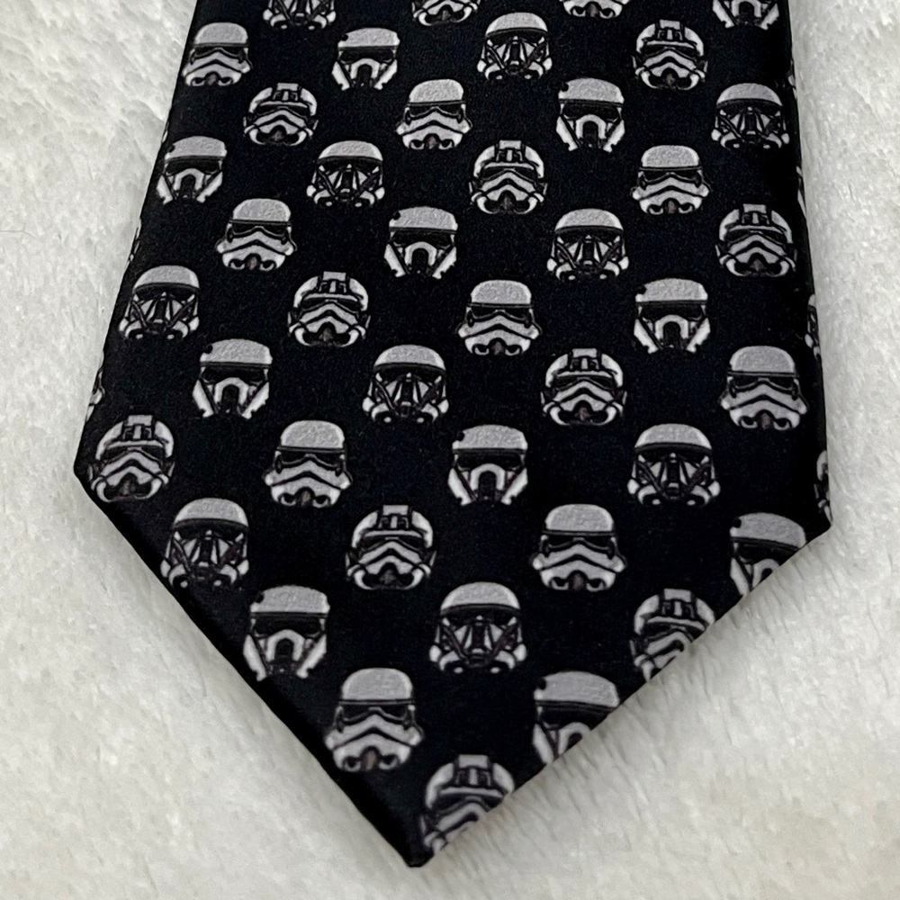 Star Wars Men’s Tie Stormtrooper Disney Black and White OS - Picture 5 of 5